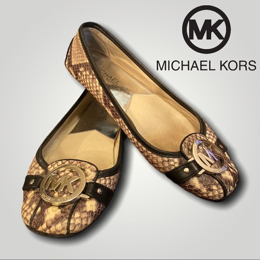 Michael Kors Snake Driving Mocs Ballet Flats 6